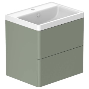 Nexa By VADO Veva Dawn Green Wall Hung Vanity Unit & Mineral Cast Basin - 600mm