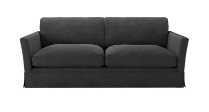 Otto 3 Seat Sofa Bed in Charcoal Brushed Linen Cotton - sofa.com