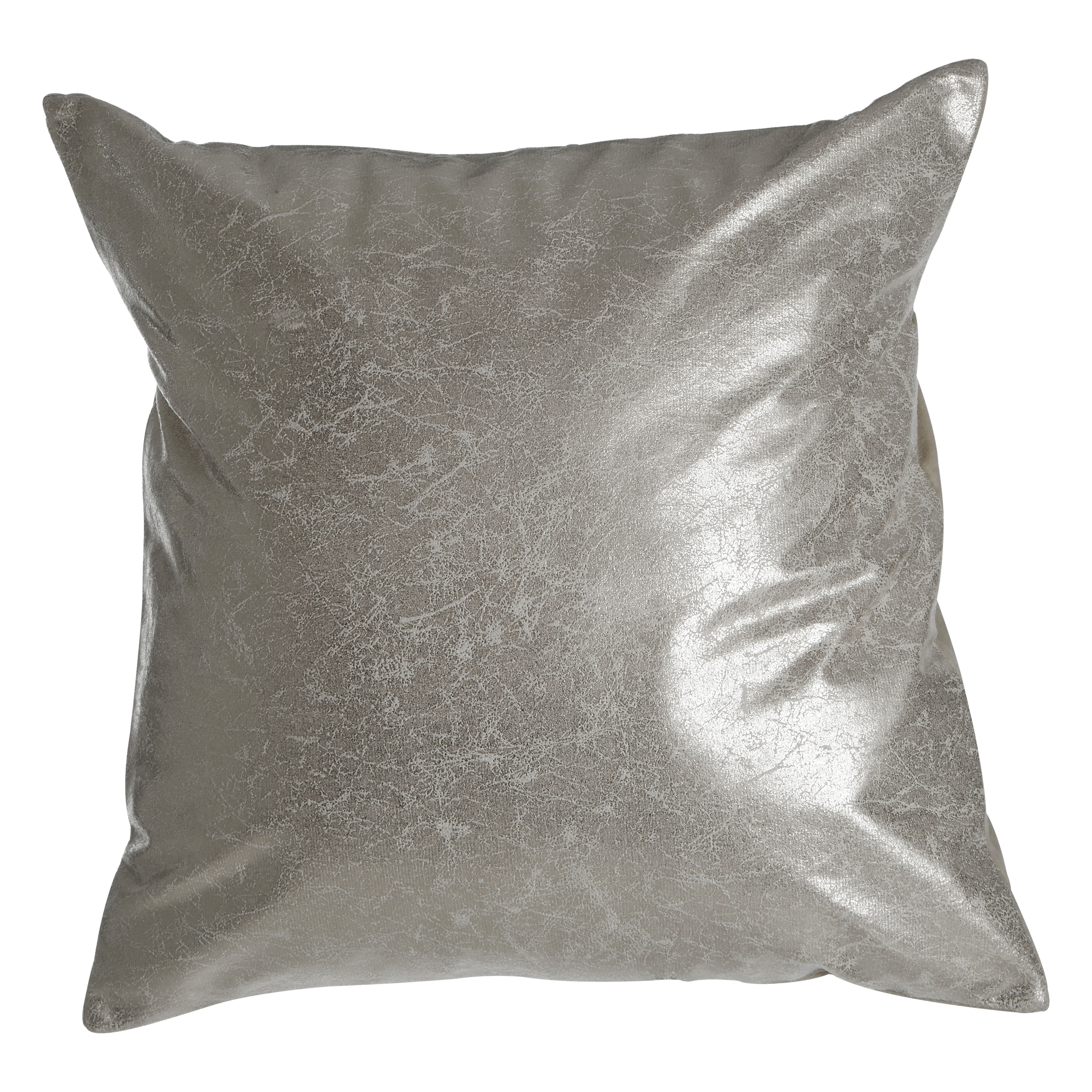 Orsina Kensington Townhouse Crush Leather Effect Silver Cushion
