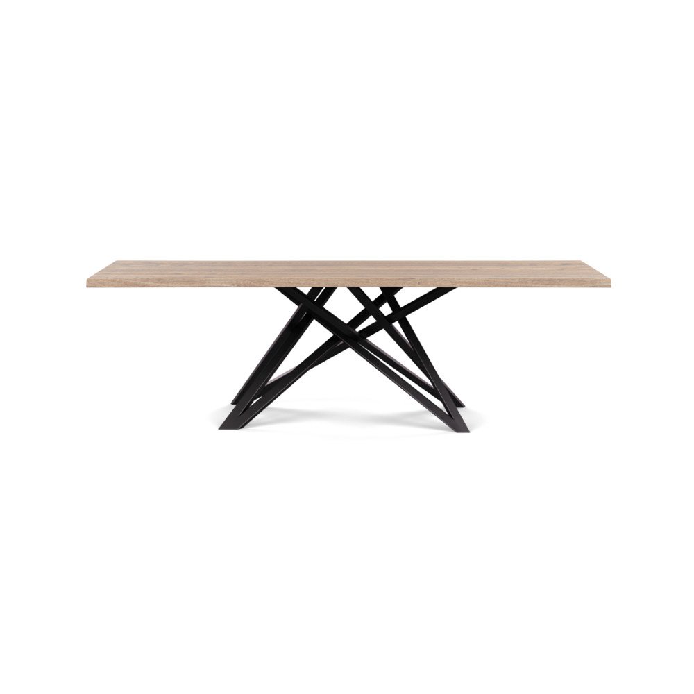 Heal's Vienna Dining Table 240x100cm Grey Oiled Oak Natural Edge Not Filled