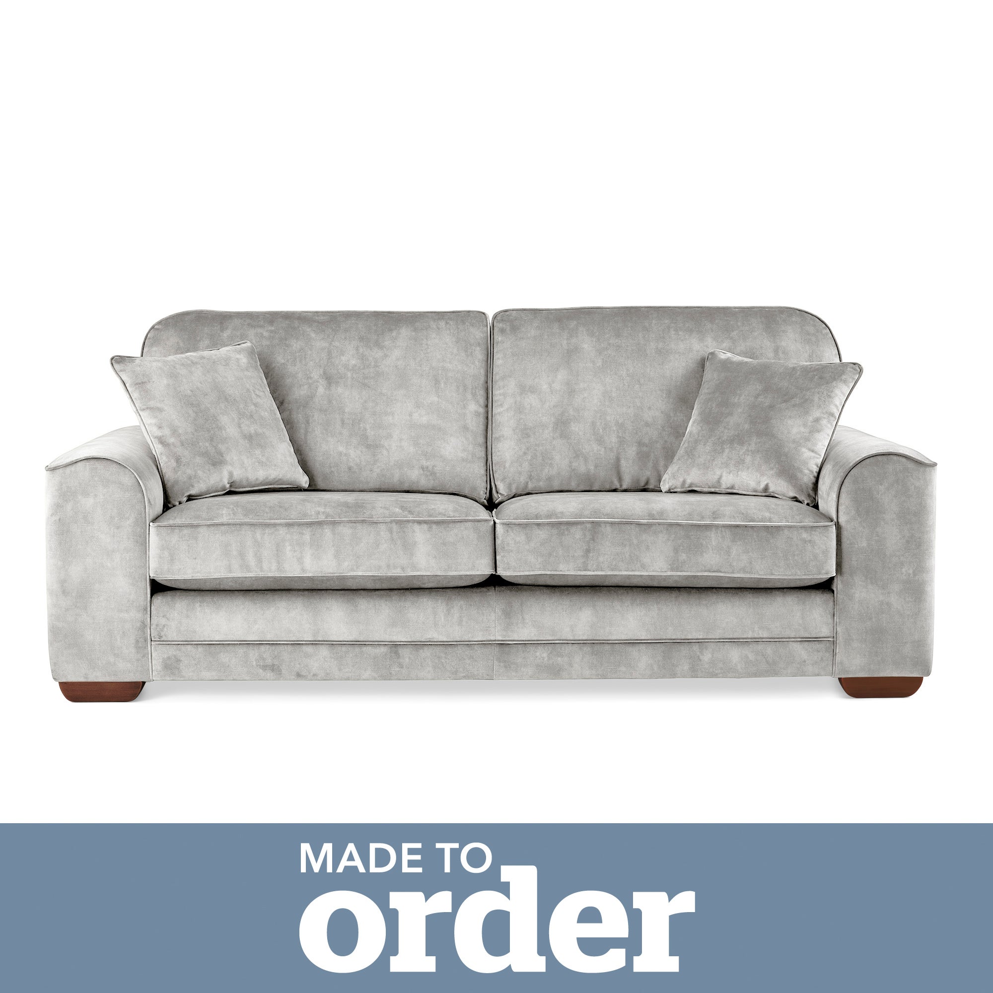 Morello 3 Seater Sofa Slub Velvet Slub Velvet Cement