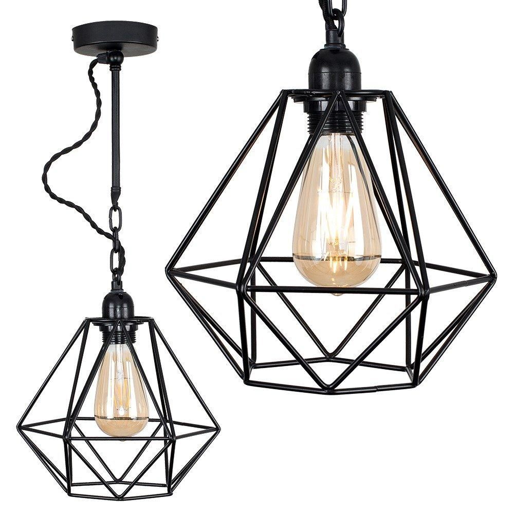ValueLights Huber Black Ceiling Light Pendant