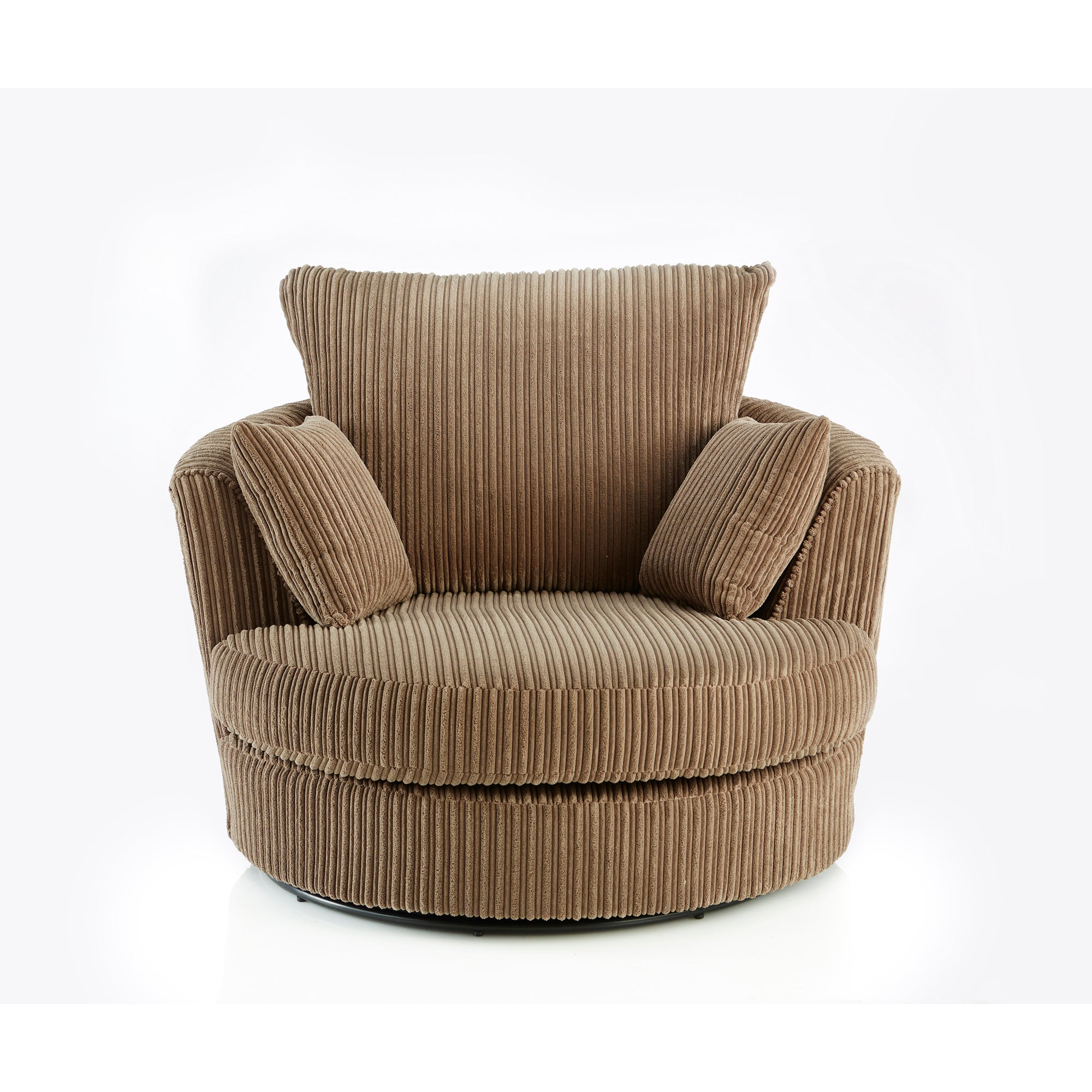 Champ Fabric Swivel Chair Coffee (Brown)