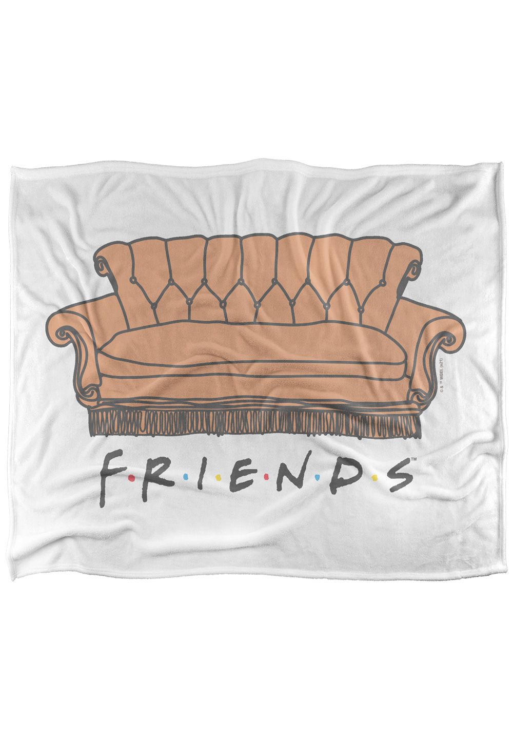 Warner Brothers Friends 152x127cm The Pivot Silky Touch Super Soft Throw Blanket in White