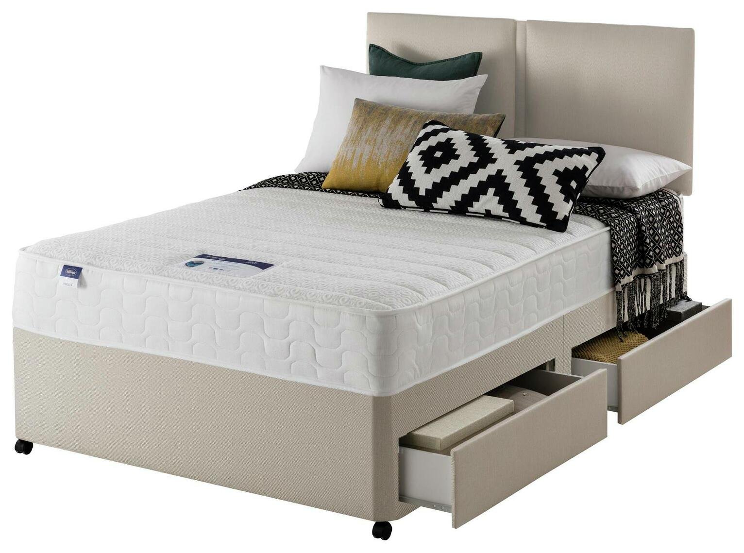 Silentnight Hatfield Memory 4 Drawer Divan - Small Double