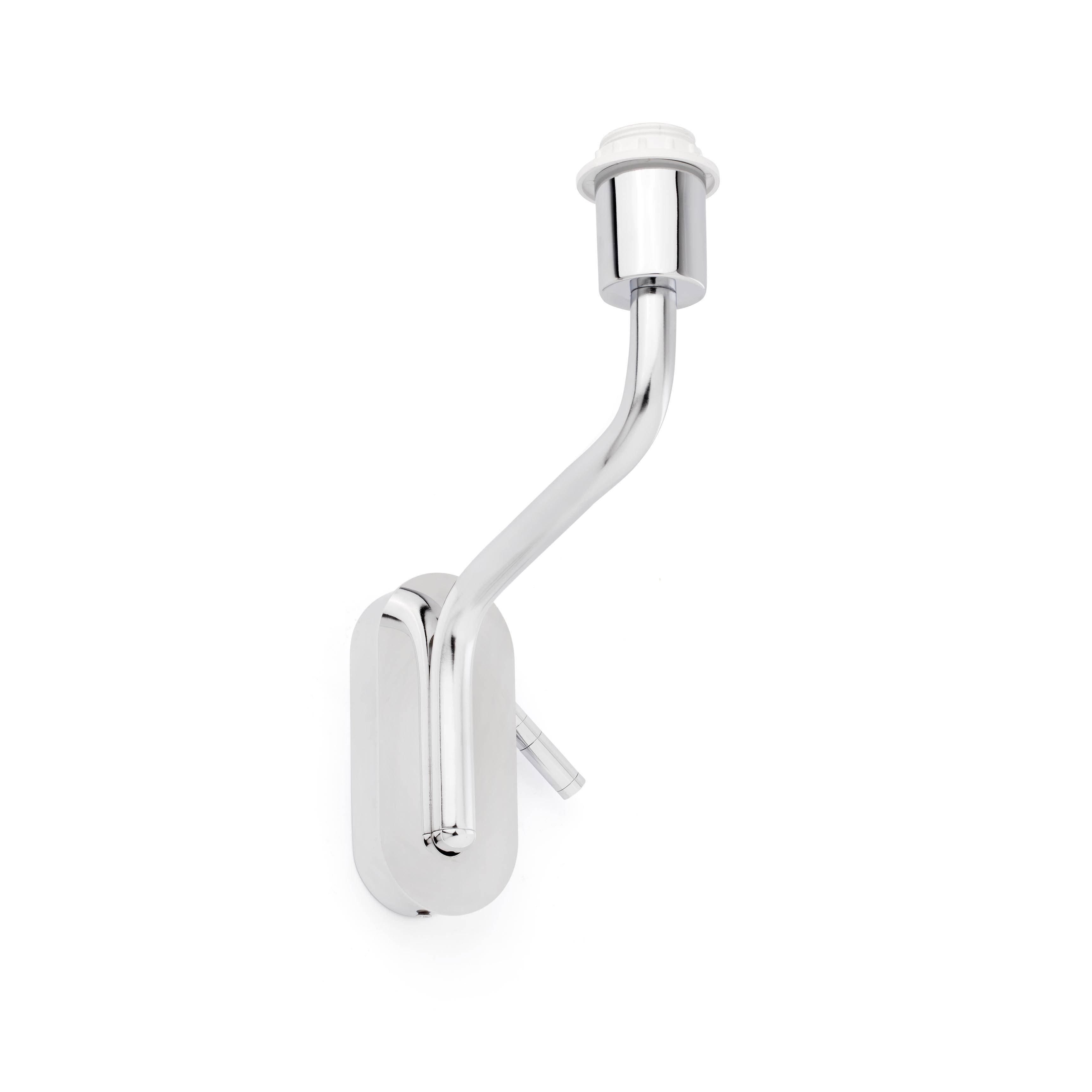 Netlighting Eterna 1 Light Indoor Wall Reading Light Chrome Shade Not Included E27 in Grey
