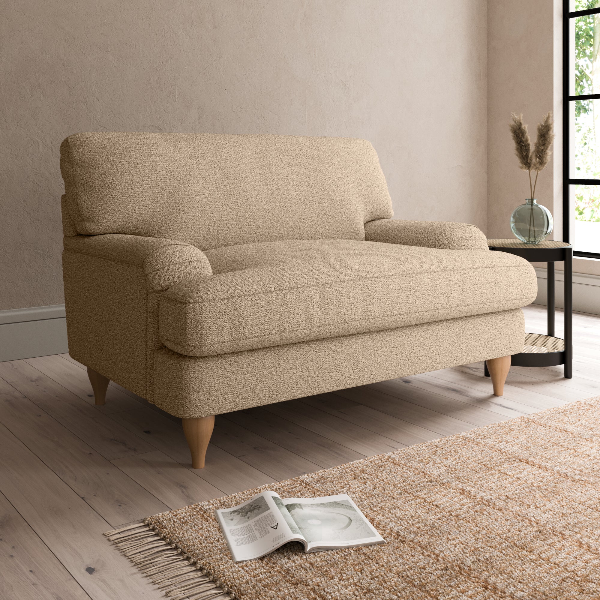 Darwin Cosy Marl Snuggle Chair Brown