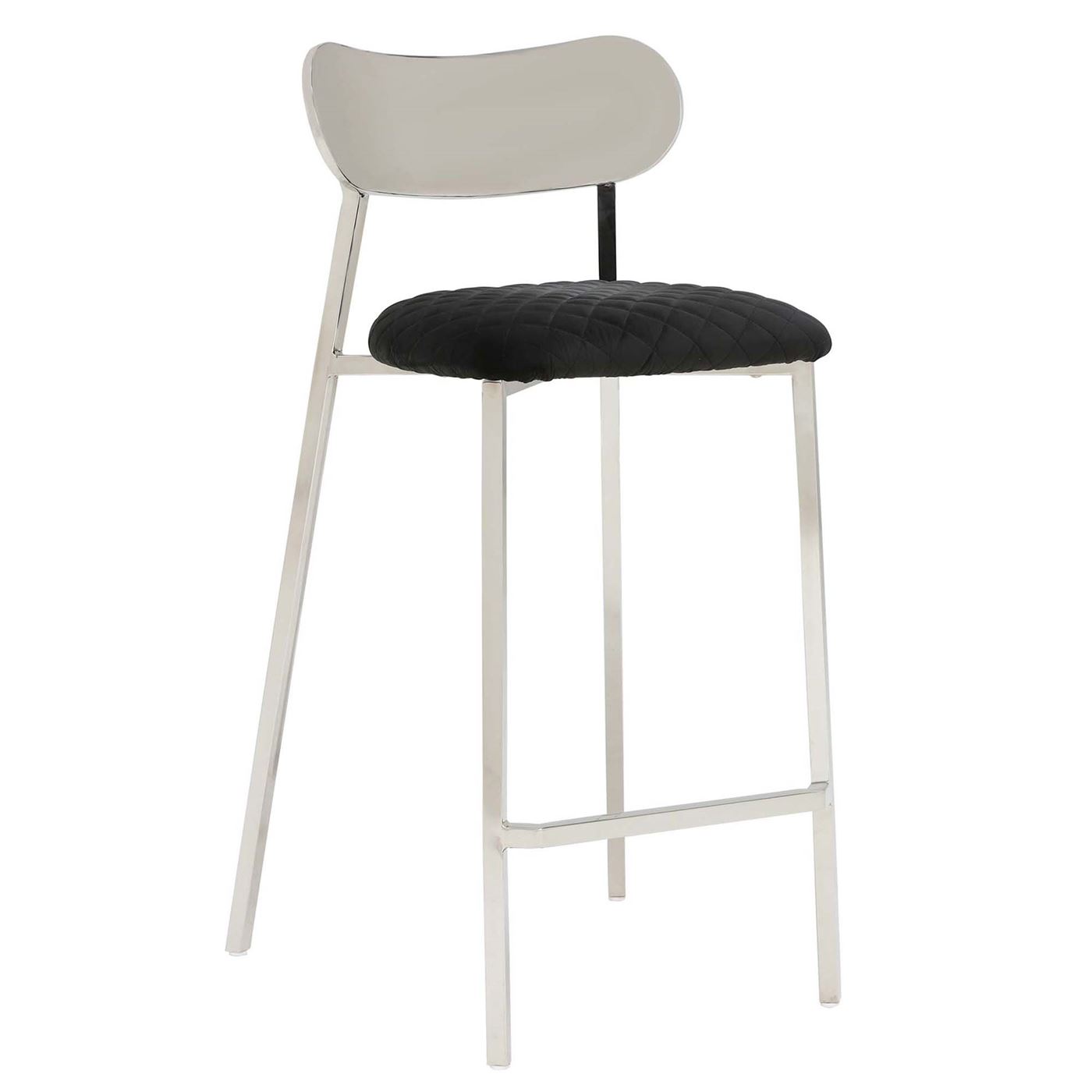 Cyrus Bar Stool, Black Velvet
