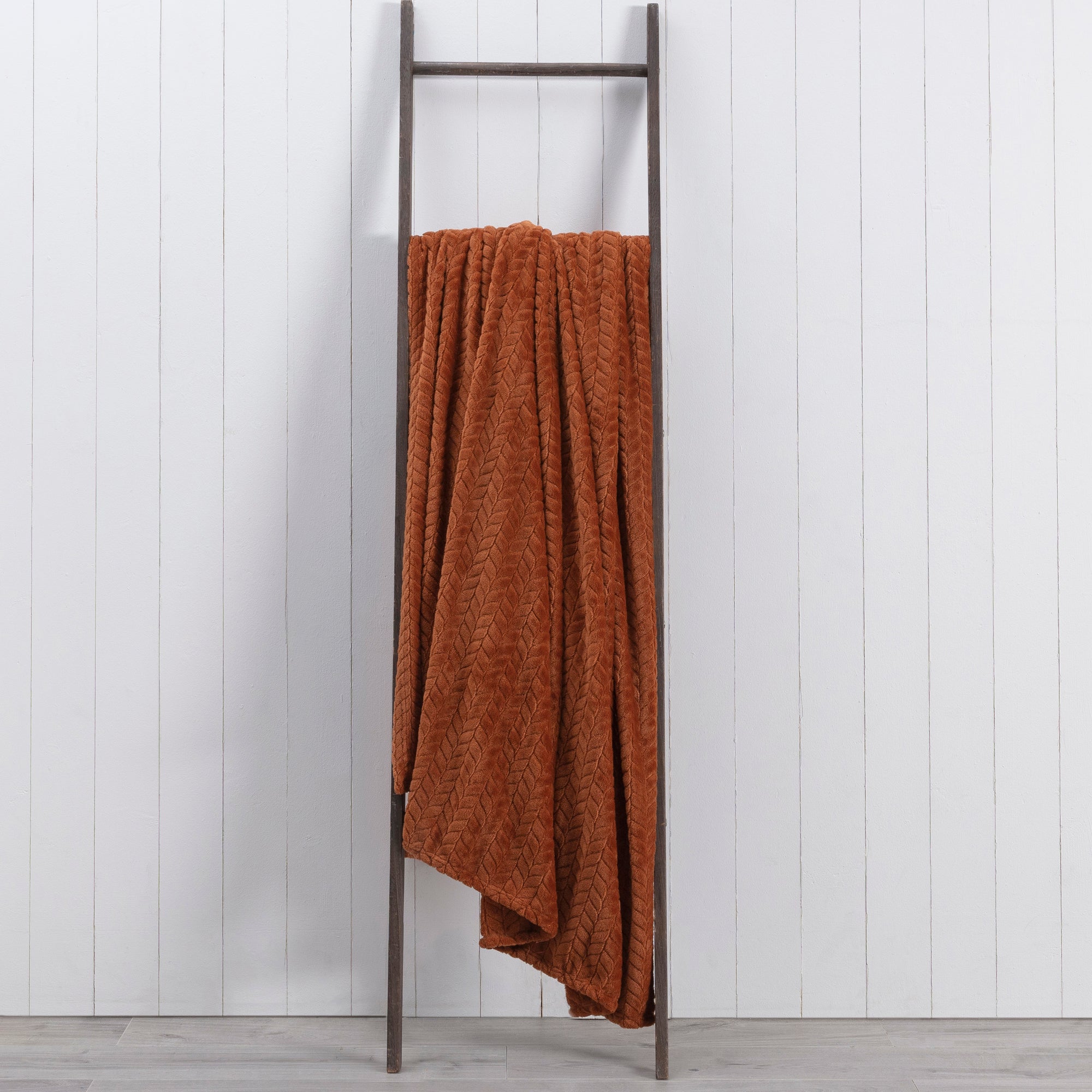Amelia Fleece 200cm x 200cm Throw Orange
