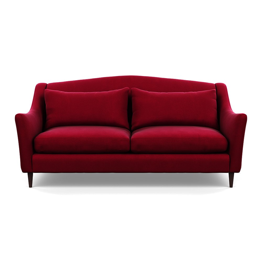 Heal's Somerset 3 Seater Sofa Varese Velvet Mulberry Dark Stain