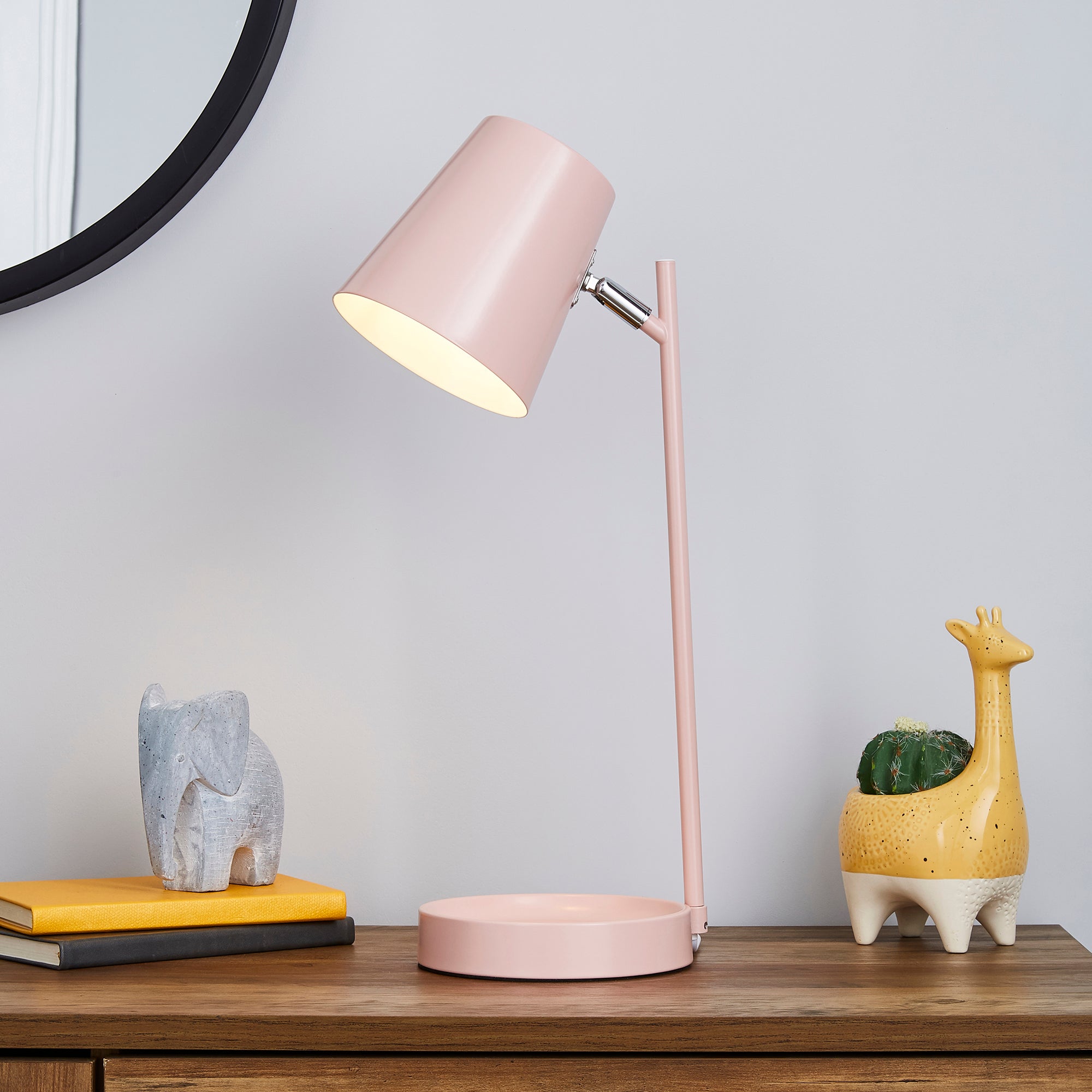 Cisco Modern Trinket Tray Task Lamp Pink