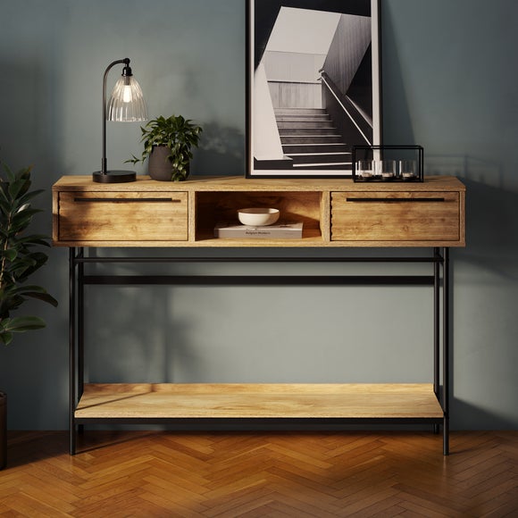 Bryant Extra Wide Console Table, Mango Wood Effect