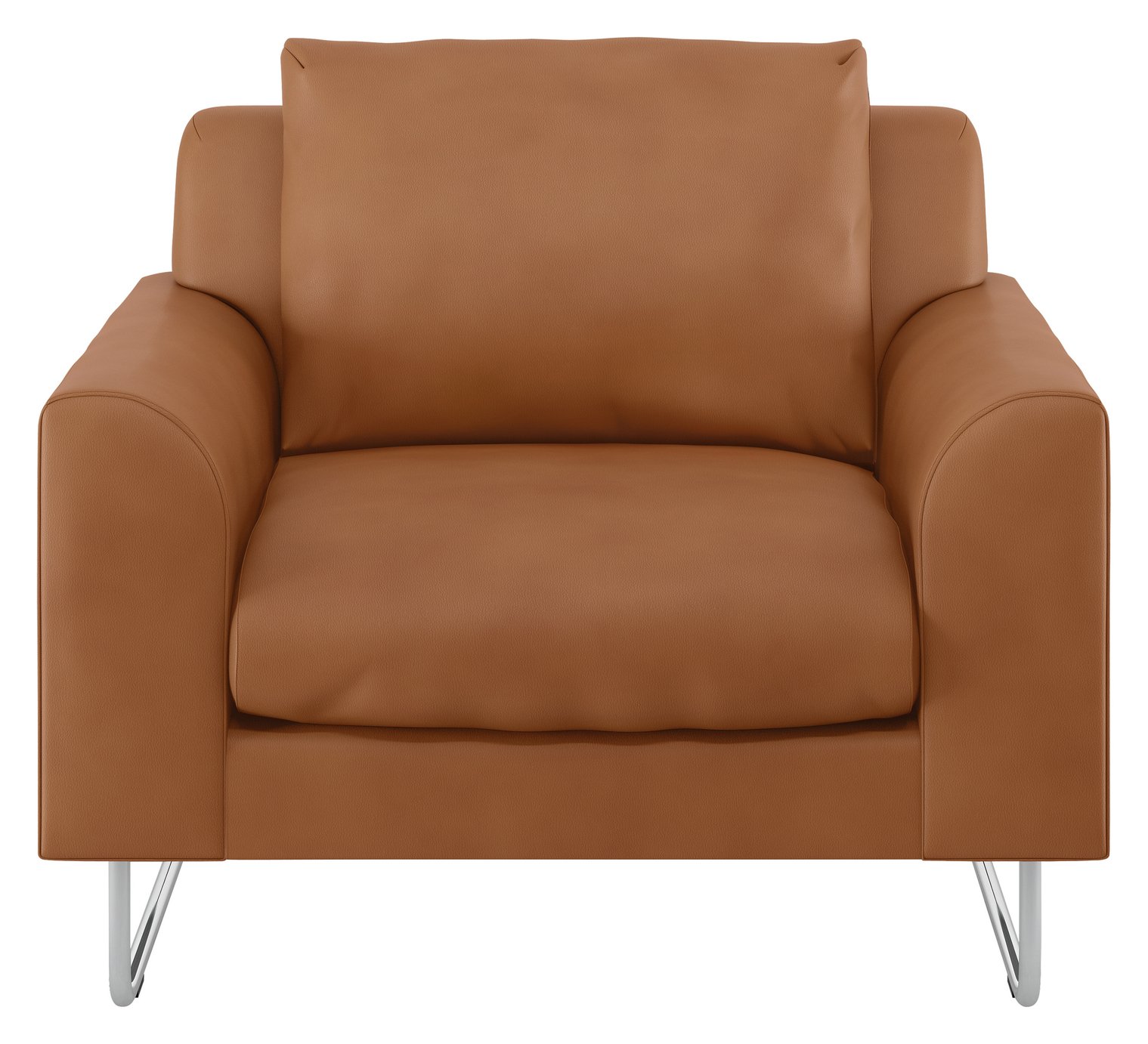 Habitat Lyle Tan Premium Leather Armchair