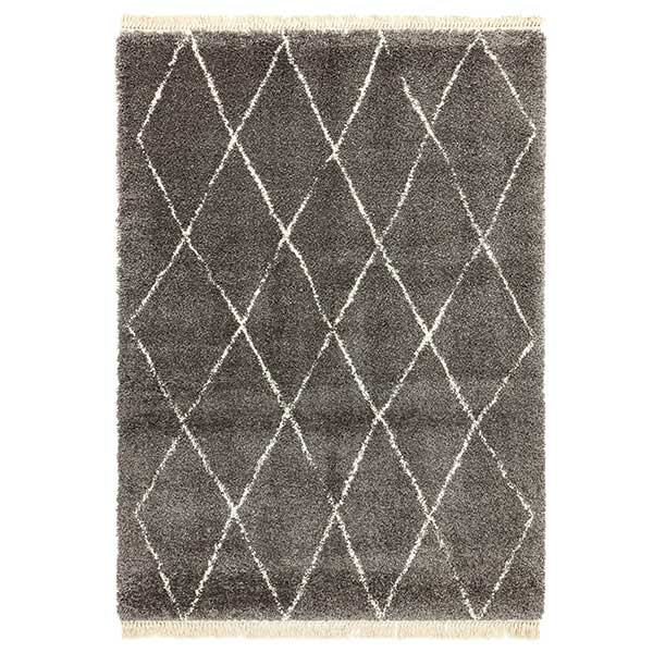 Bodhi Diamond Rug  Grey