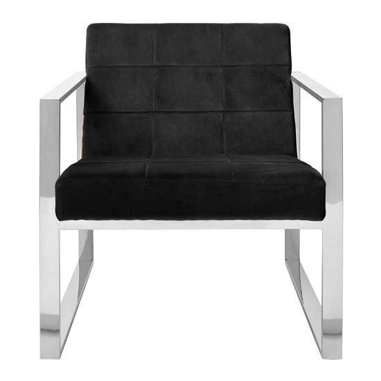Sceptrum Velvet Cocktail Chair In Black