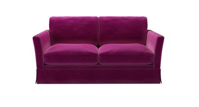 Otto 2 Seat Sofa Bed in Peony Cotton Matt Velvet - sofa.com