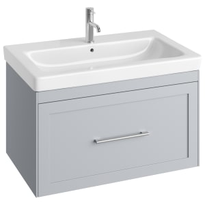 Concept Stone Grey Shaker Wall Hung Vanity Unit & Basin - 800mm