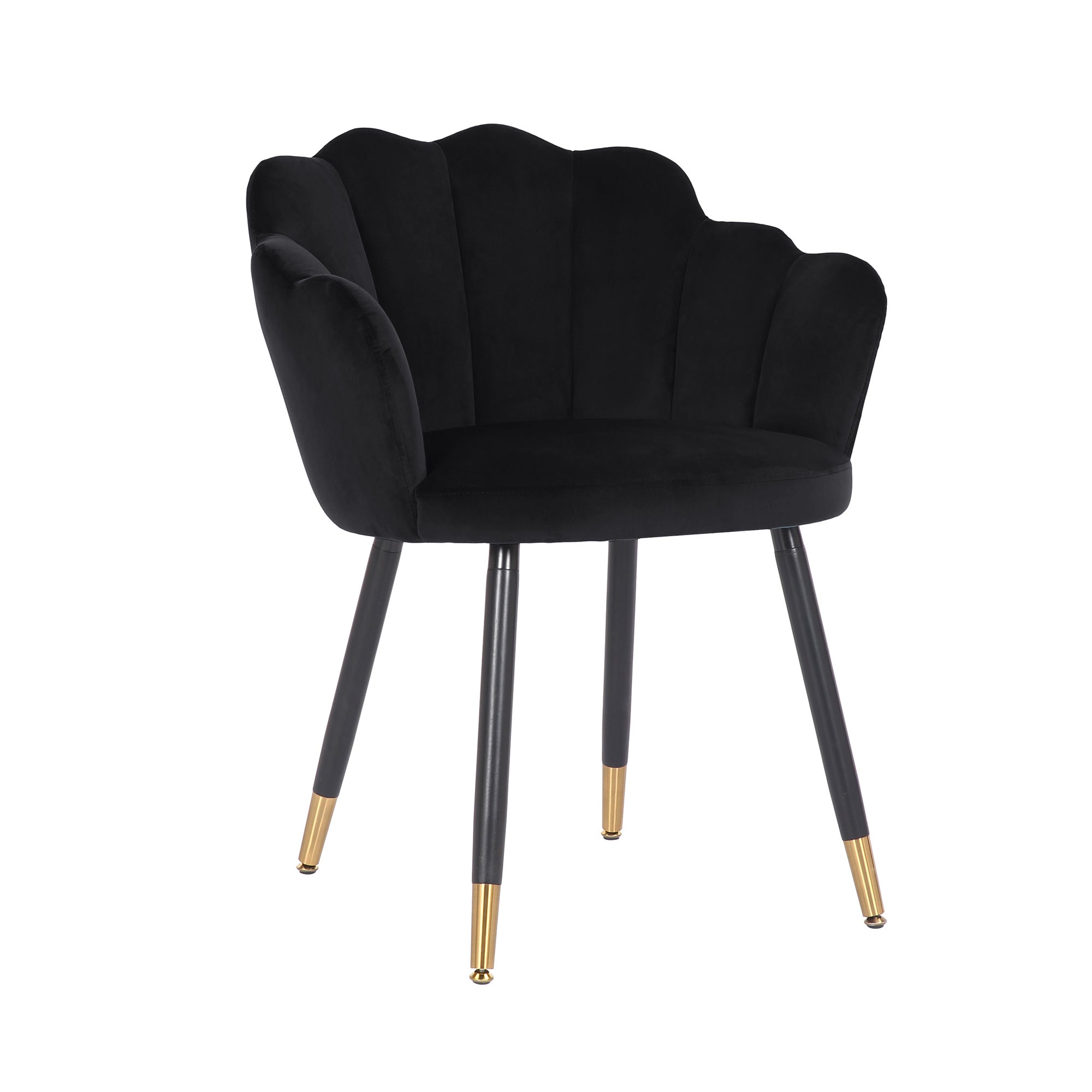Vivian Velvet Chair Black
