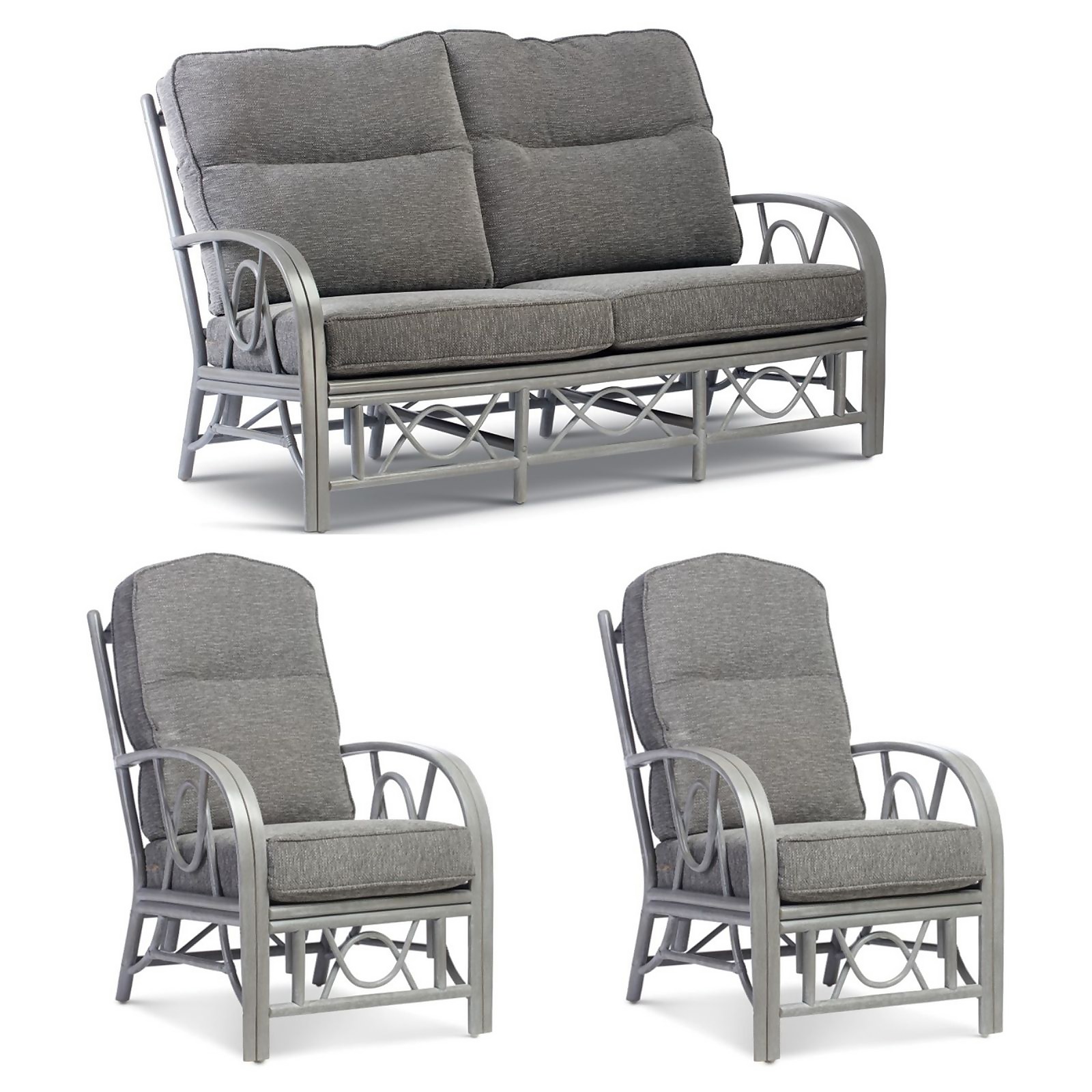 Bali Grey 3 Seater Suite