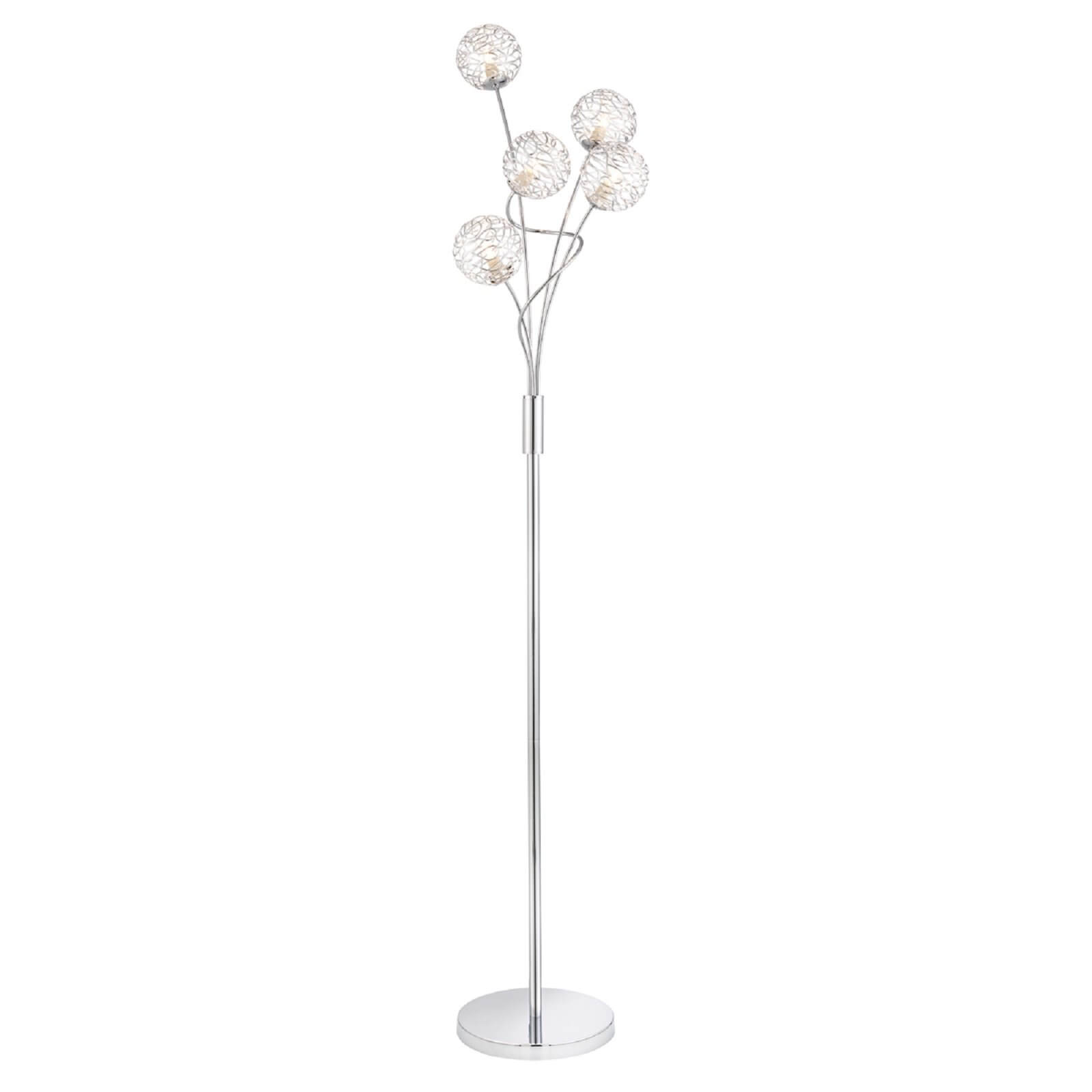 Iluka 5 Light Floor Lamp - Chrome