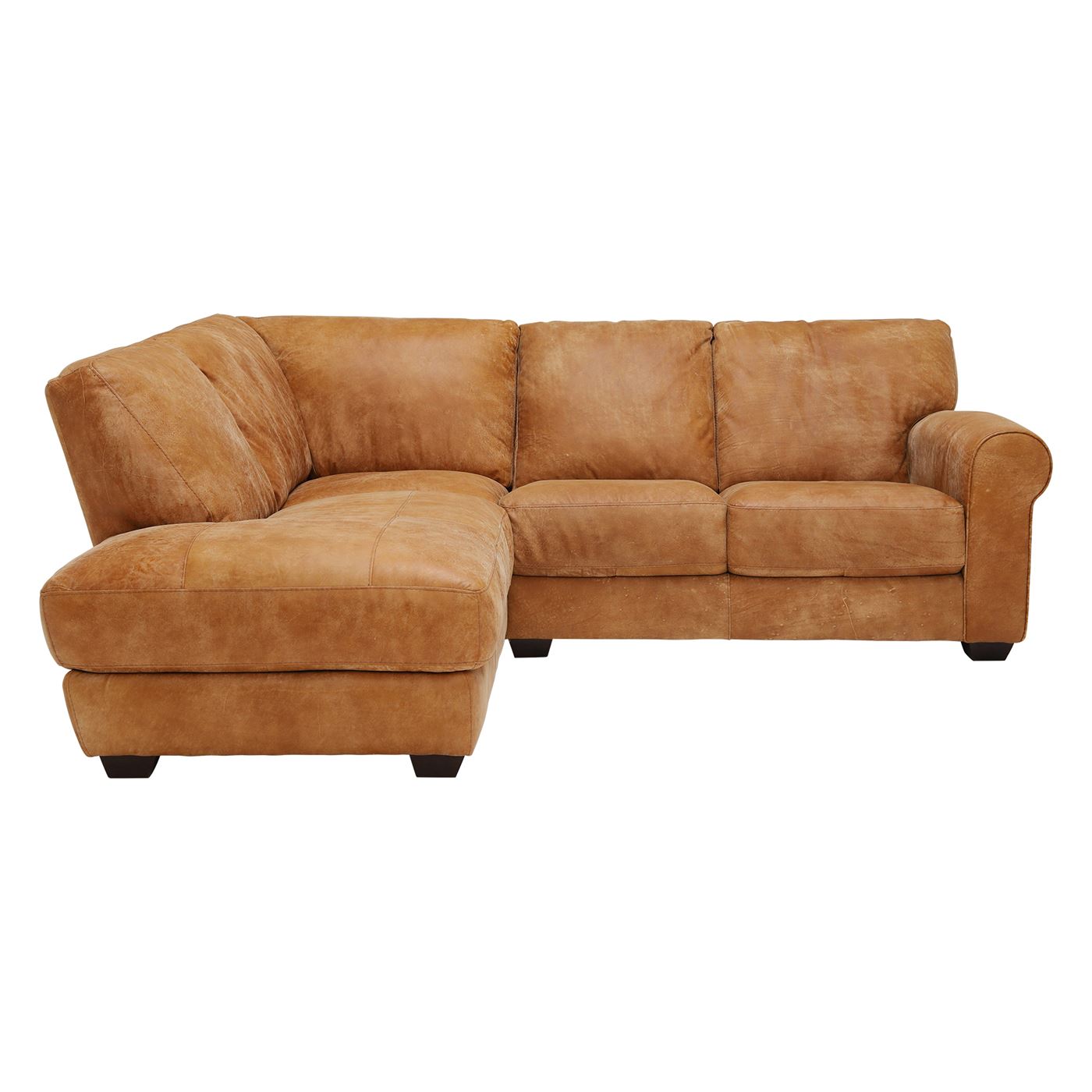 New Houston Left Hand Facing Leather Chaise Sofa