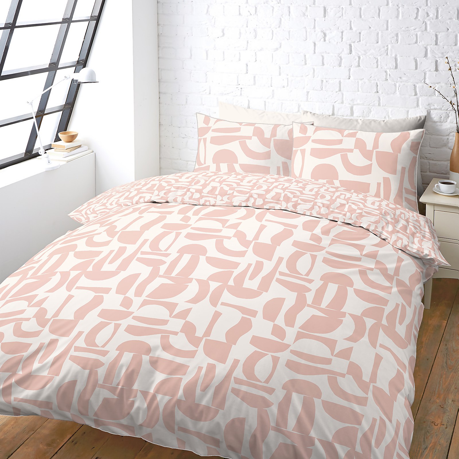 House Beautiful Large Geo Print Bedding Set - Single