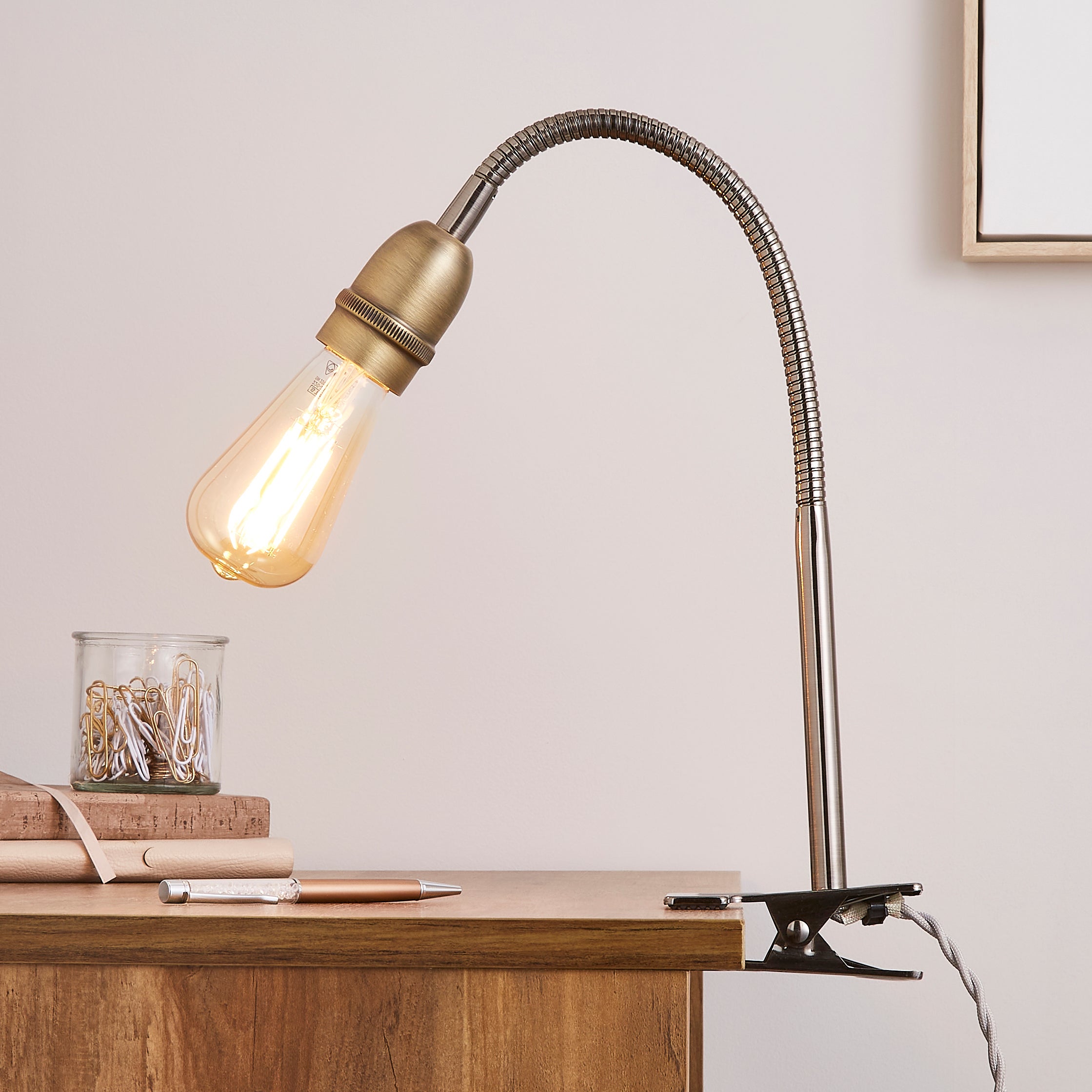 Marsden Clip On Task Lamp Grey