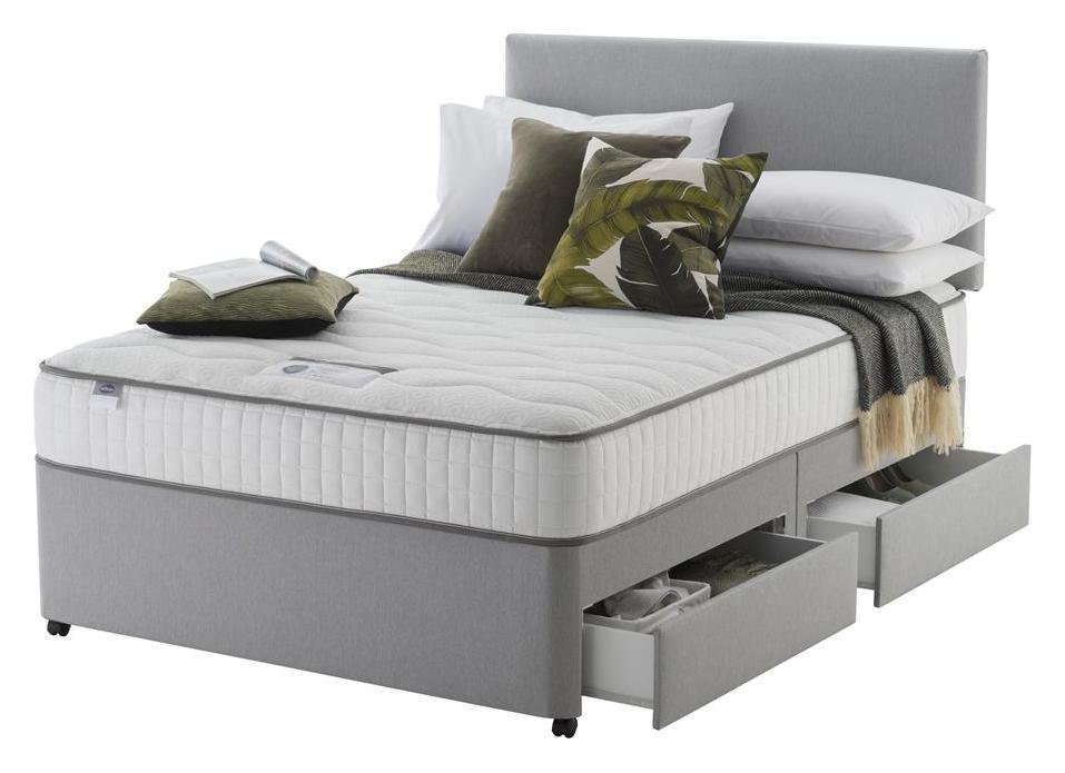 Silentnight Middleton 800 PKT Memory 4DRW Grey King Size