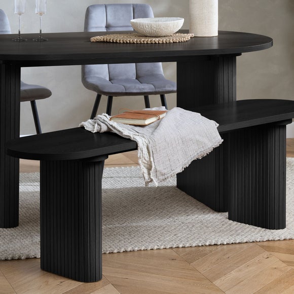 Axel Set of 2 Fluted Oval Benches 2