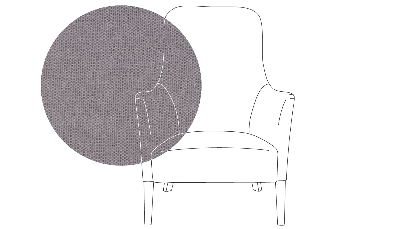 Pinch Pendel Armchair Linen Shadow Walnut Feet