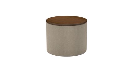 Ringo Storage Drum in Cashew Baylee Viscose Linen - sofa.com