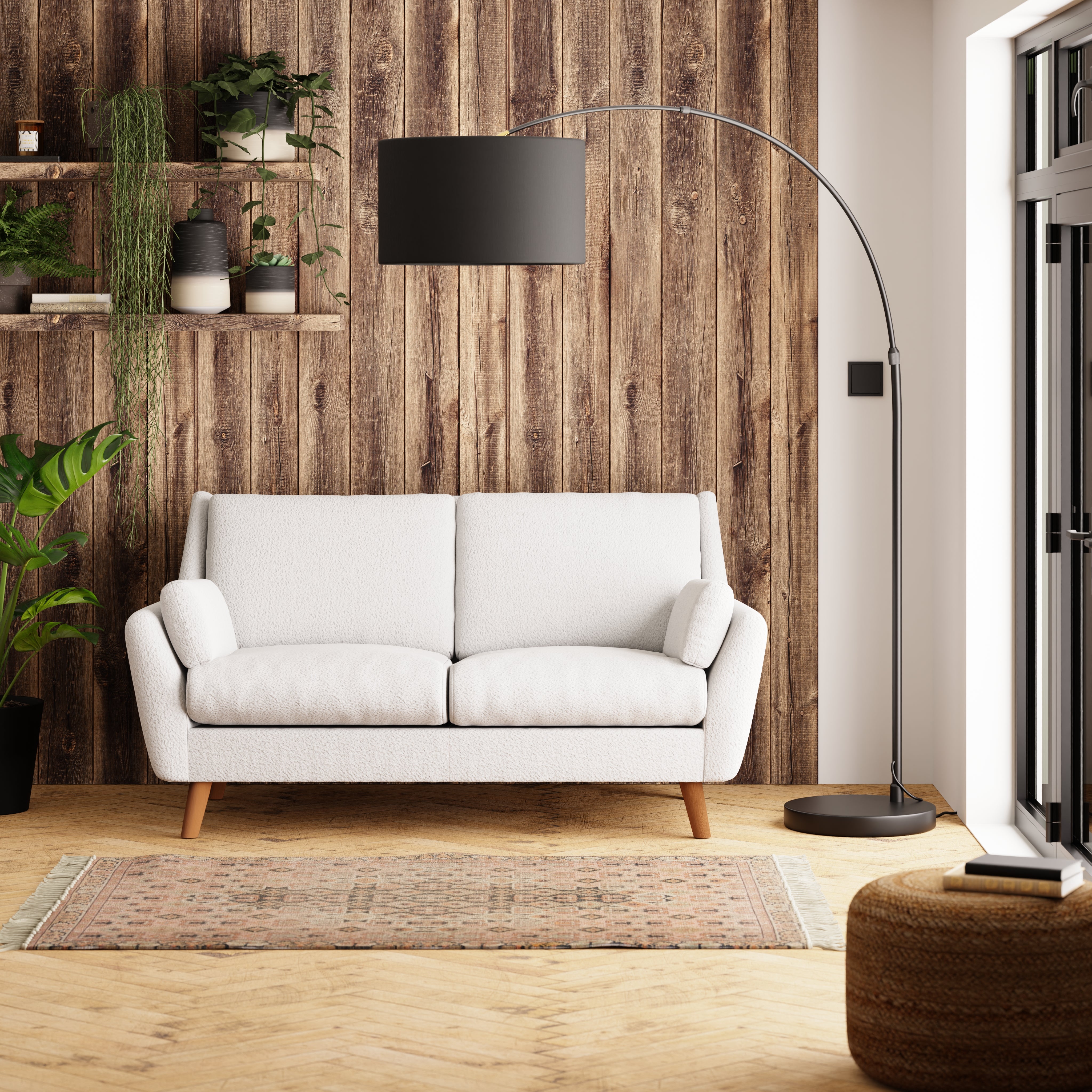 Milo Chunky Boucle 2 Seater Sofa Cream