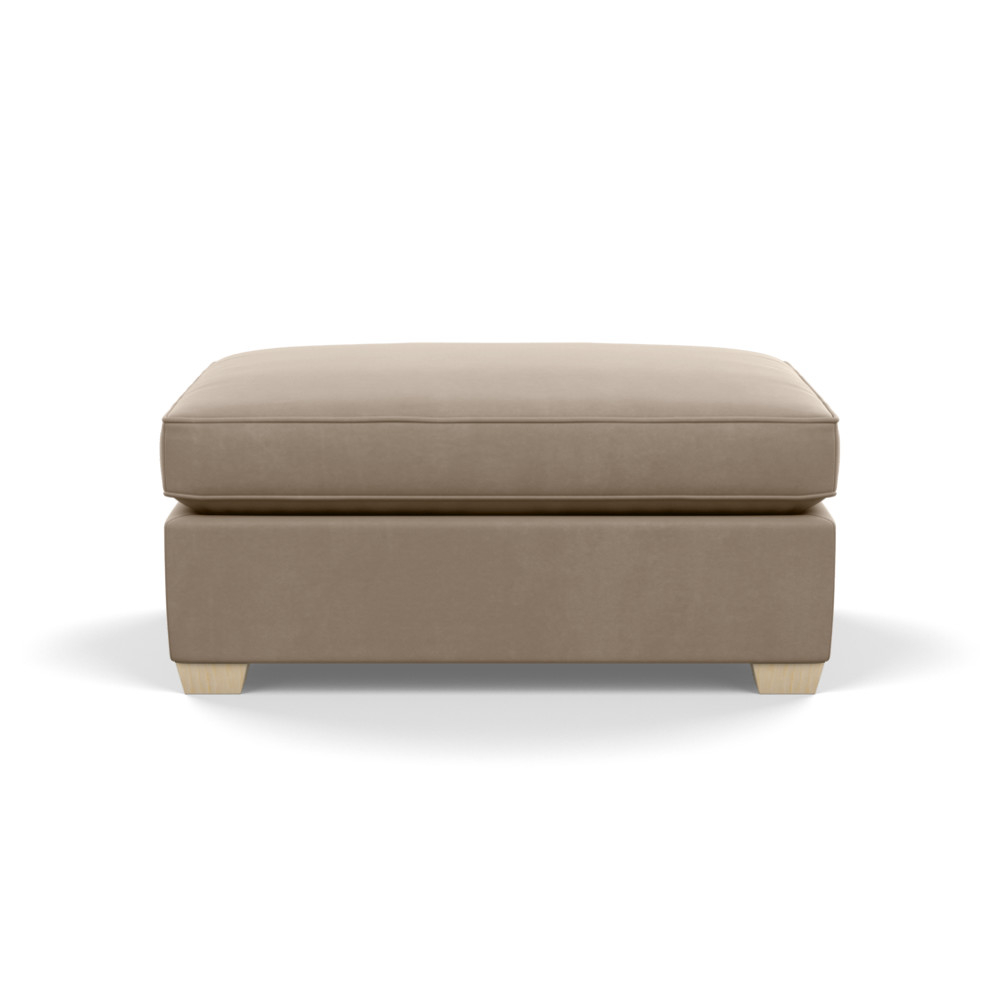 Heal's Torino Footstool Smart Velvet Dove Natural Ash Feet