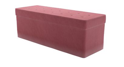 Buttons Storage Bench in Dusty Rose Cotton Matt Velvet - sofa.com