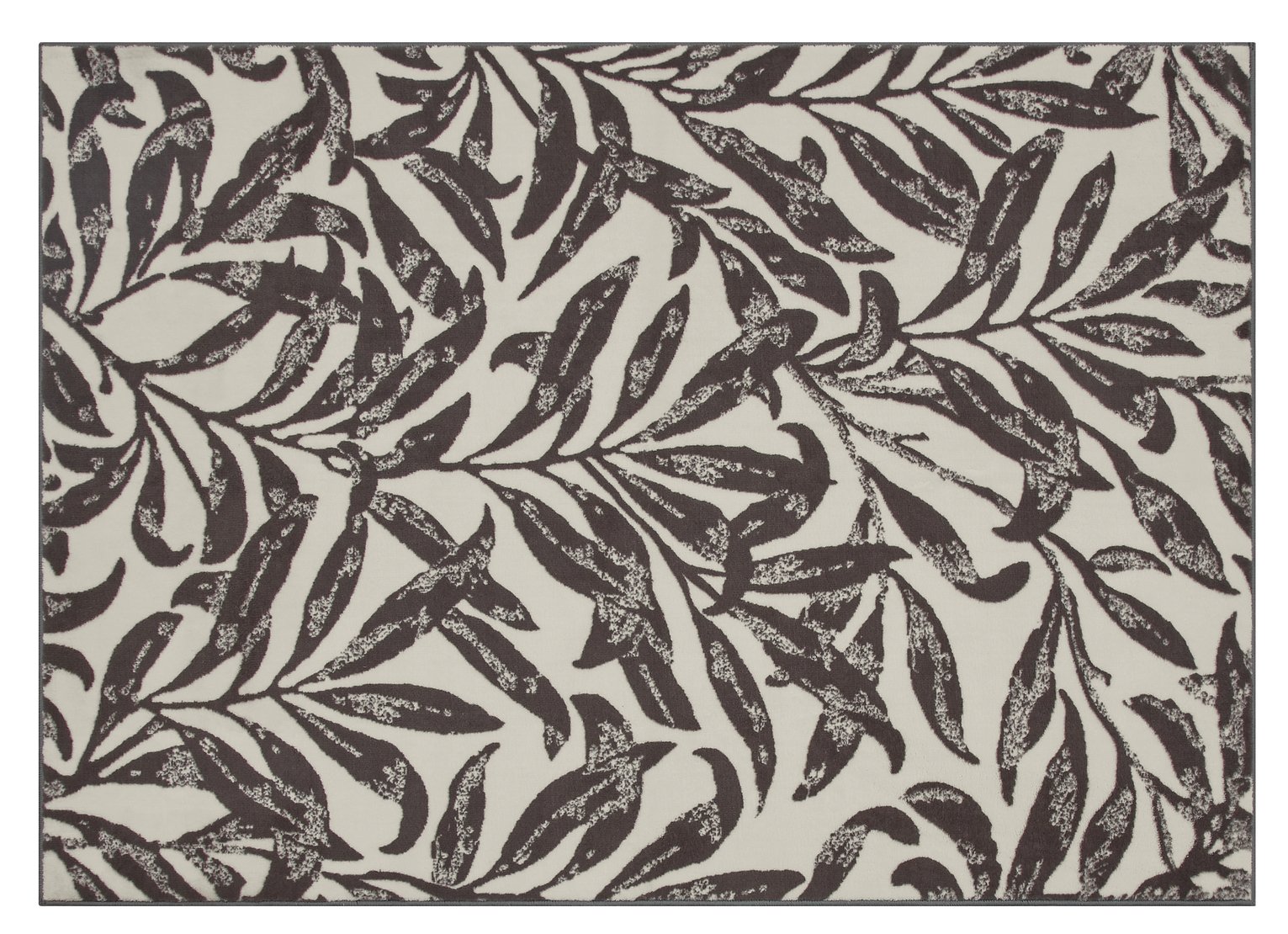 Argos Home Traditional Leaf Cut Pile Rug - Black - 120x170cm