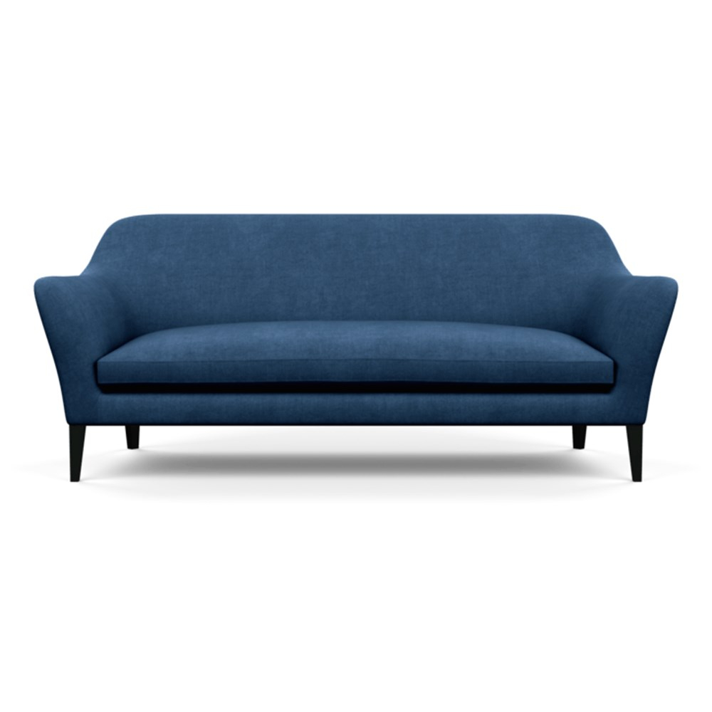 Heal's Wallis 4 Seater Sofa Capelo Linen-Cotton Inkspot Black Feet