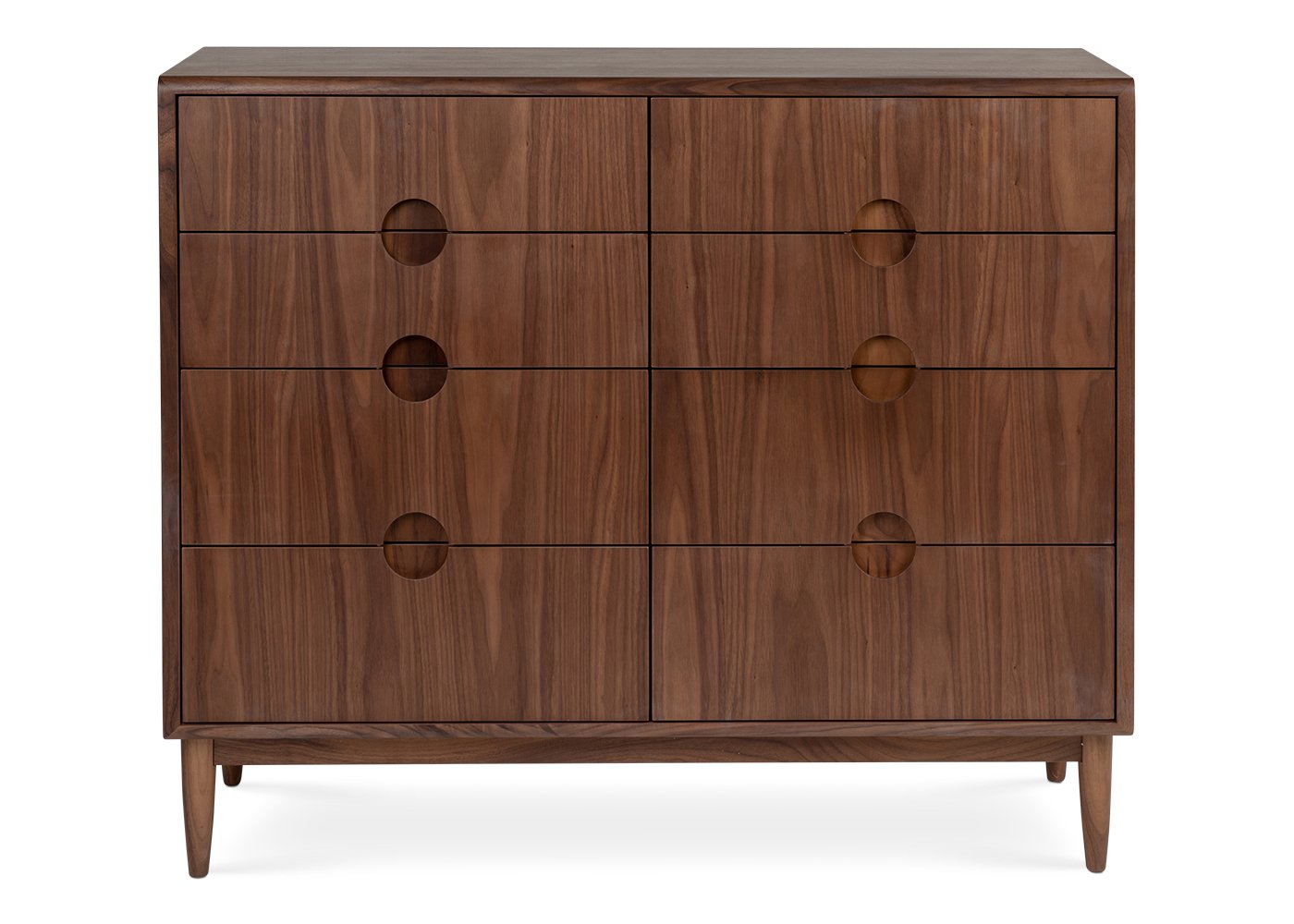 Heal's Amira 8 Drawer Wide Chest Walnut