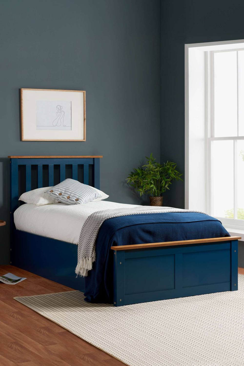 Birlea Phoenix Ottoman Storage Bed Frame Navy Blue