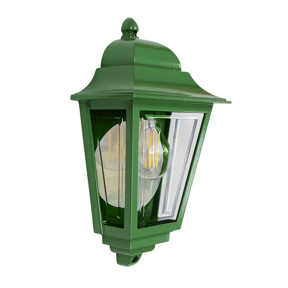 Netlighting Deco Lane 1 Light Half Outdoor Wall Lantern Green IP44
