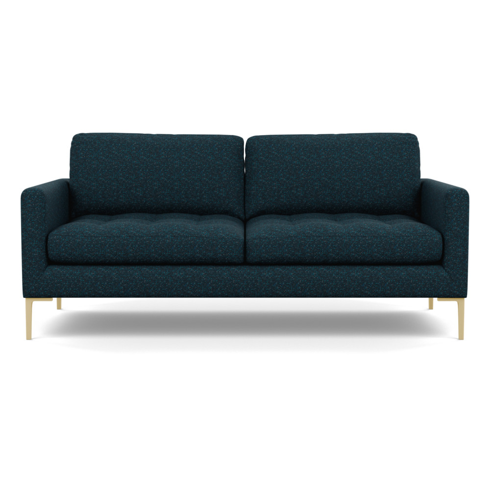 Heal's Eton 3 Seater Sofa Brecon Ink Brass Feet