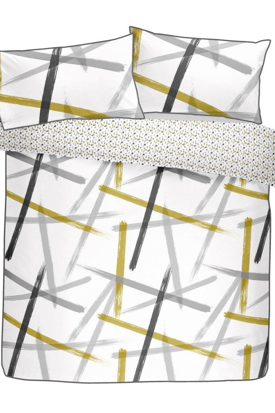 Appletree 'Leda' 100% Natural Cotton Print Duvet Cover Set in Grey 4
