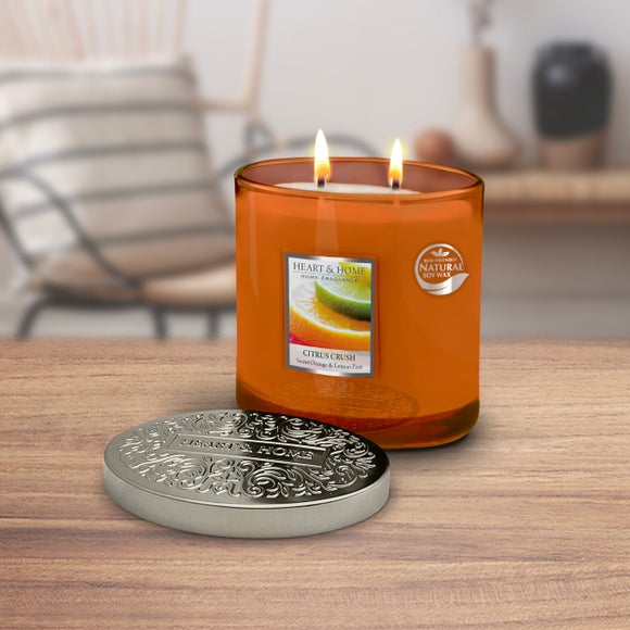 Heart and Home Ellipse Citrus Crush Multi Wick Candle