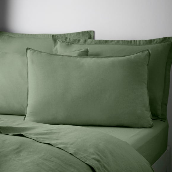 Cotton Linen Standard Pillowcase Pair