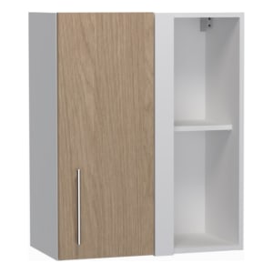 Wickes Orlando Scandi Oak Slab Corner Wall Unit - 600mm