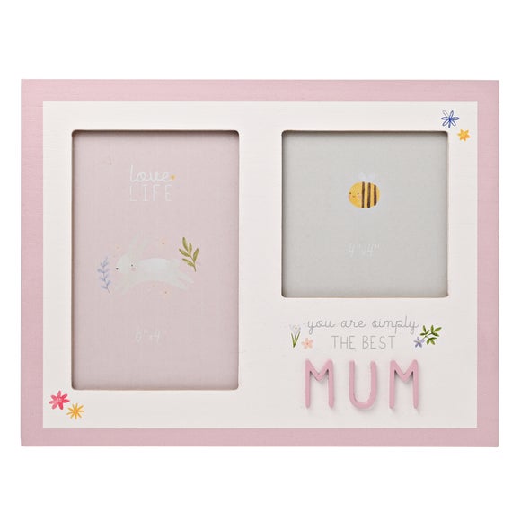 Mum Collage Double Photo Frame
