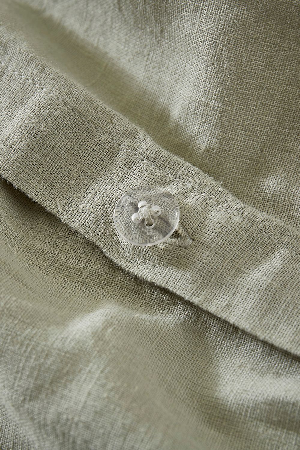 Martex Touch of Linen Duvet Cover Set (Includes 2 Pillowcases 1 For Single) in Pale Green 4