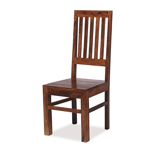 Payton Wooden High Back Dining Chair In Sheesham Hardwood