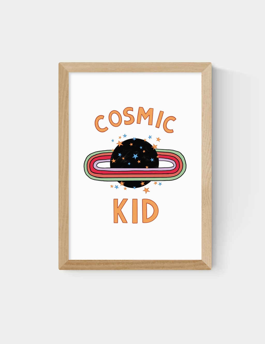 East End Prints Cosmic Kid Framed Art Natural