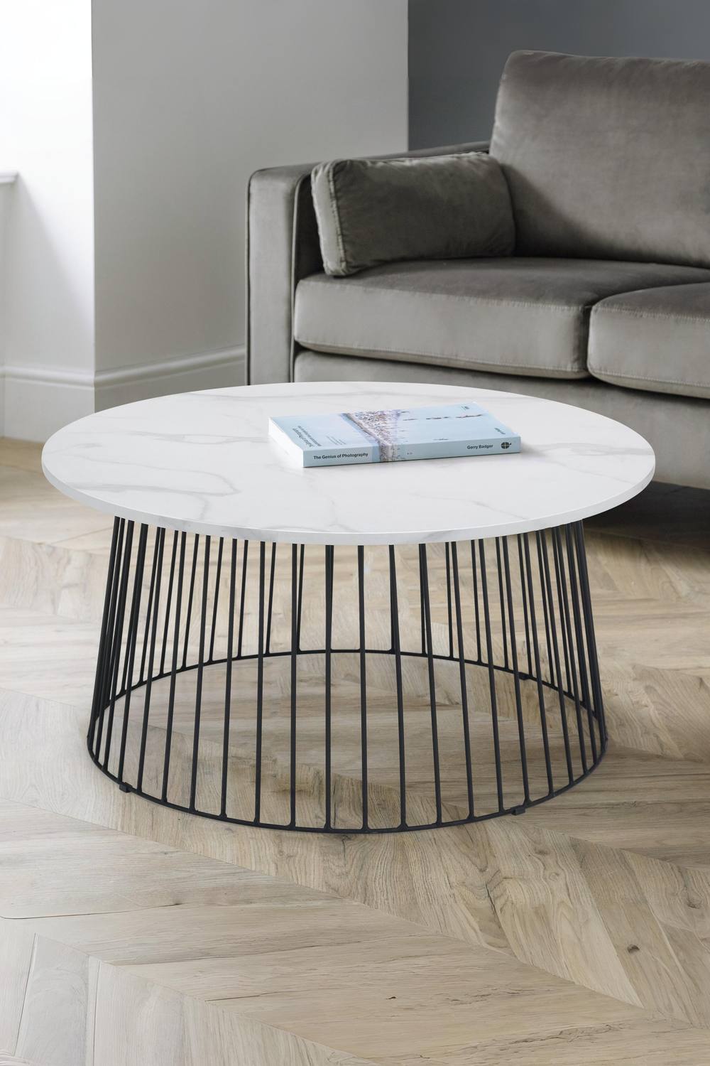 Julian Bowen Broadway Round Coffee Table in White