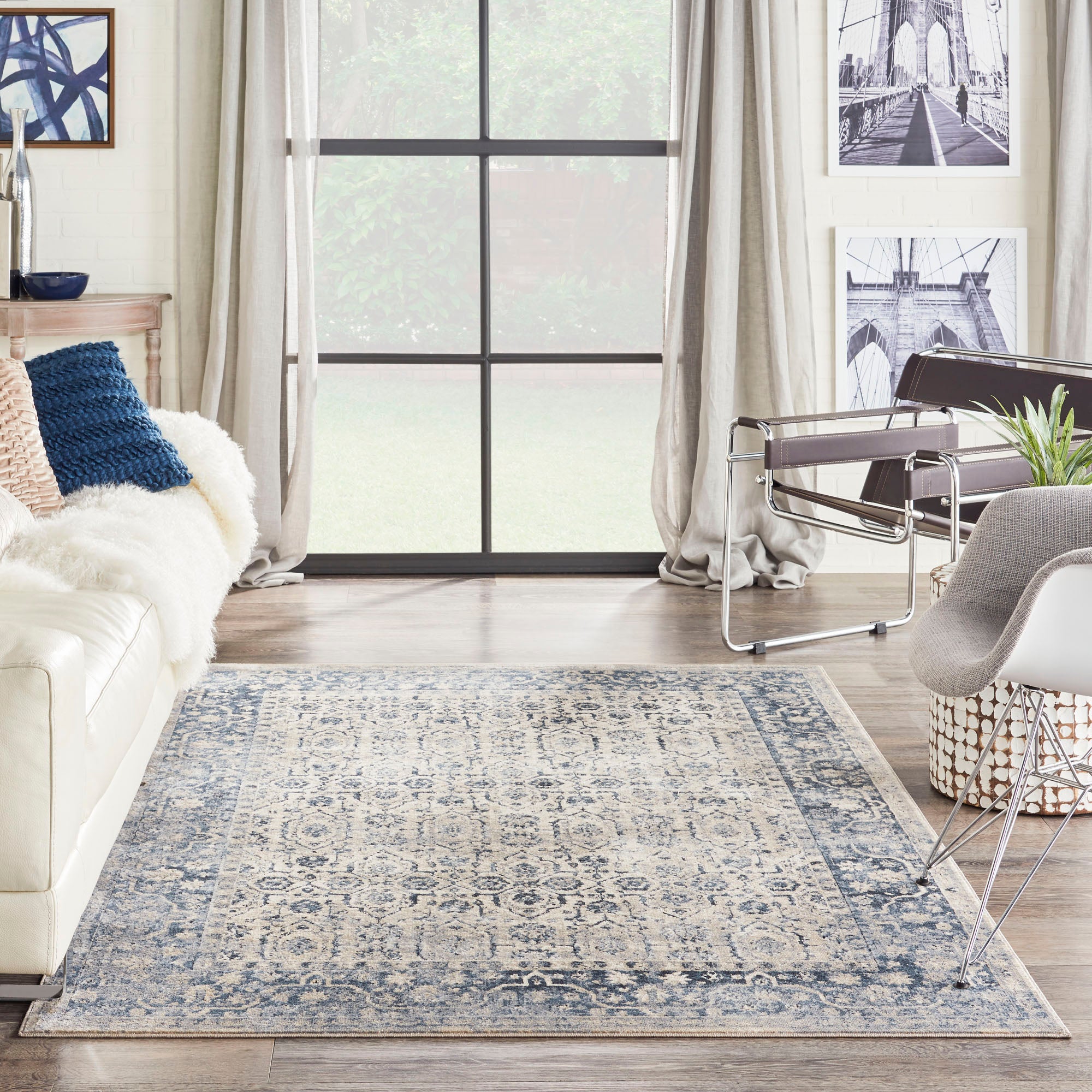 Malta 4 Rug Blue/Natural